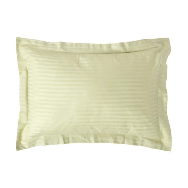 Image of Homescapes Egyptian Cotton Satin Stripe Oxford Pillowcase 330 TC Green