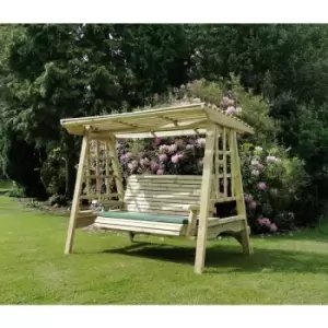 image of Antoinette Swing - Sits 3, wooden garden swinging chair hammock