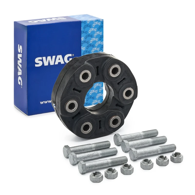 Image of SWAG 20 94 3482 Drive Shaft Coupler with bolts/screws, with nuts, Front, Bolt Hole Circle Ø: 105mm Joint,propeller shaft (1427)