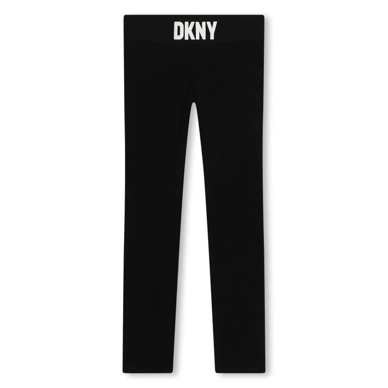 Image of DKNY Logo Leggings - Black 6 - 7 Years