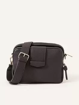 Image of Accessorize Wide Strap Soft Functional Cross Body, Black, Women