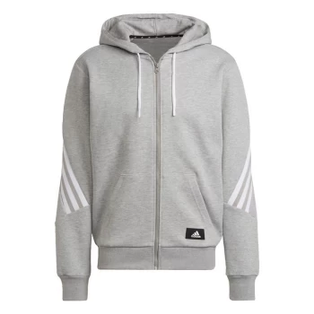 Image of adidas Sportswear Future Icons 3-Stripes Full-Zip - Medium Grey Heather / White
