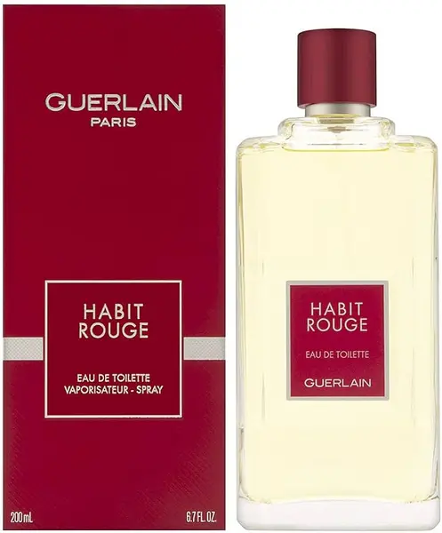 image of Guerlain Habit Rouge Eau de Toilette For Him 200ml