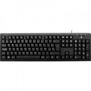 Image of V7 Videoseven KU200ES USB Keyboard Spanish, QWERTY Black
