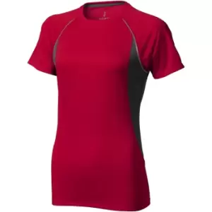 Image of Elevate Womens/Ladies Quebec Short Sleeve T-Shirt (S) (Red/Anthracite)