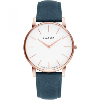 Image of LLARSEN White and Blue 'Oliver' Watch - 147rwr3-rocean20 - multicoloured