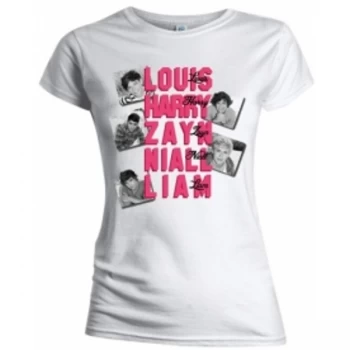 Image of One Direction Names Skinny White TS: Large