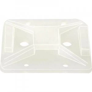 Image of Cable mount Self adhesive Screw fixing halogen free UV proof weather proof Transparent HellermannTyton 151 11819 TY8