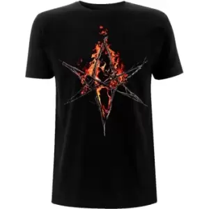Image of Bring Me The Horizon - Flaming Hex Unisex Large T-Shirt - Black