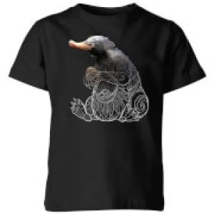 image of Fantastic Beasts Tribal Niffler Kids T-Shirt - Black - 11-12 Years