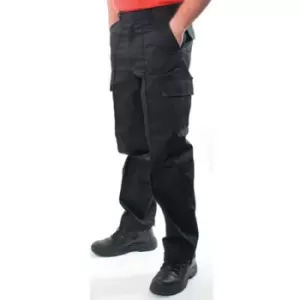 image of Uneek - UC902 Mens Black 40R Cargo Trousers - Black