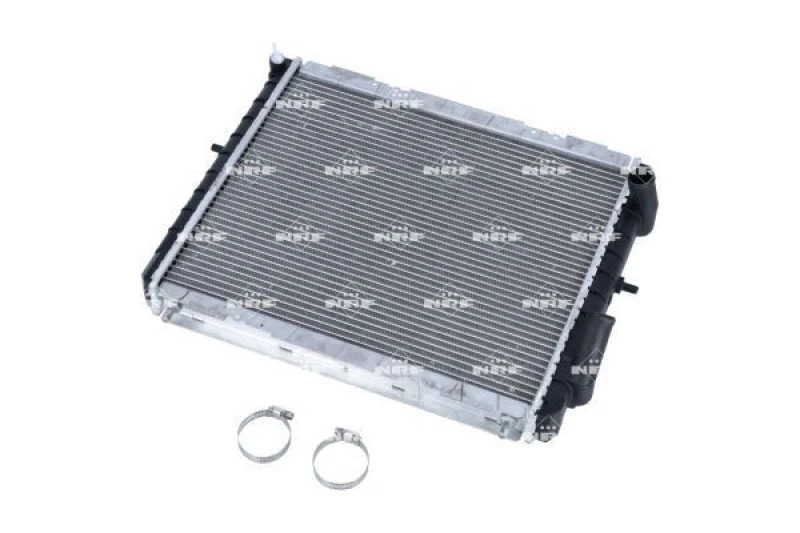Image of NRF 507345 Engine radiator EASY FIT Brazed cooling fins, Aluminium, with mounting parts Aluminium Radiator,engine cooling (470)