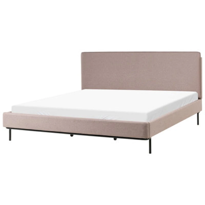 Image of Beliani Bed Fabric Corio 180 X 200 Cm (Eu Super King) Taupe