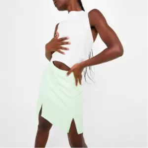 Image of Missguided Tall Split Hem Tailored Mini Skirt - Green