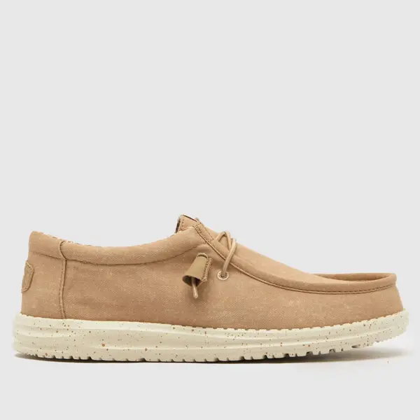 Image of HEYDUDE wally trainers in tan Tan UK 12 (EU 46)