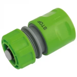 image of Draper Hose Connector with Water Stop Feature, 1/2"