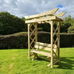 Image of Hawthorn 4 Foot Tokyo Arch With Ashcombe Bench, Wood