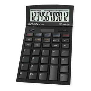 Aurora DT920P Desk Calculator 12 Digit LCD Display 4 Key Memory