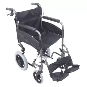 image of Aidapt Compact Transport Aluminium Wheelchair - Hammered Effect