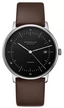Image of STERNGLAS S02-NA03-PR04 Mens Naos Automatic Black Dial Watch