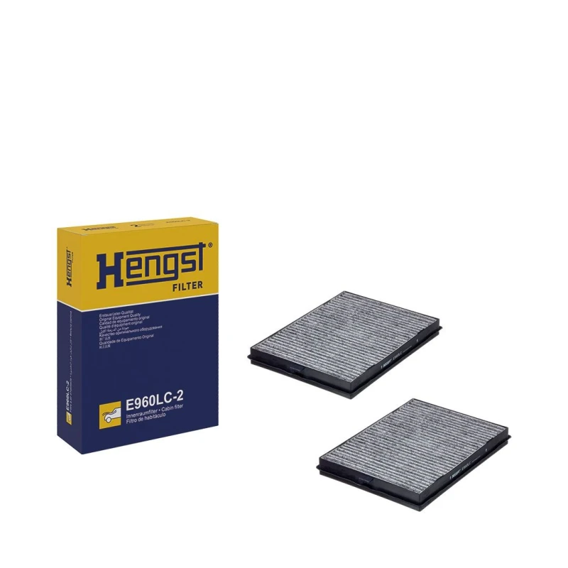 Image of HENGST FILTER E960LC-2 Pollen filter Activated Carbon Filter Filter,interior air (424)