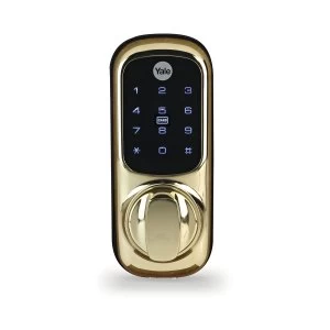 Image of Yale Keyless Nightlatch Connected Ready Smart Lock - No Module - Polished Brass