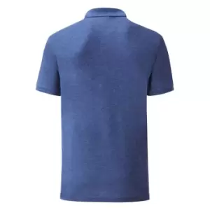 Image of Fruit Of The Loom Mens 65/35 Pique Short Sleeve Polo Shirt (S) (Heather Royal)