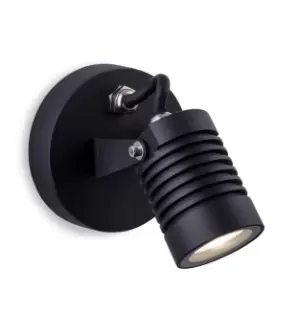 image of Veron Outdoor Integrated LED Spotlight Black IP65