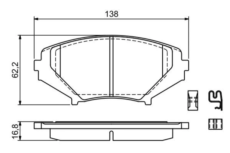 Image of Brake pad set Bosch 0 986 494 220