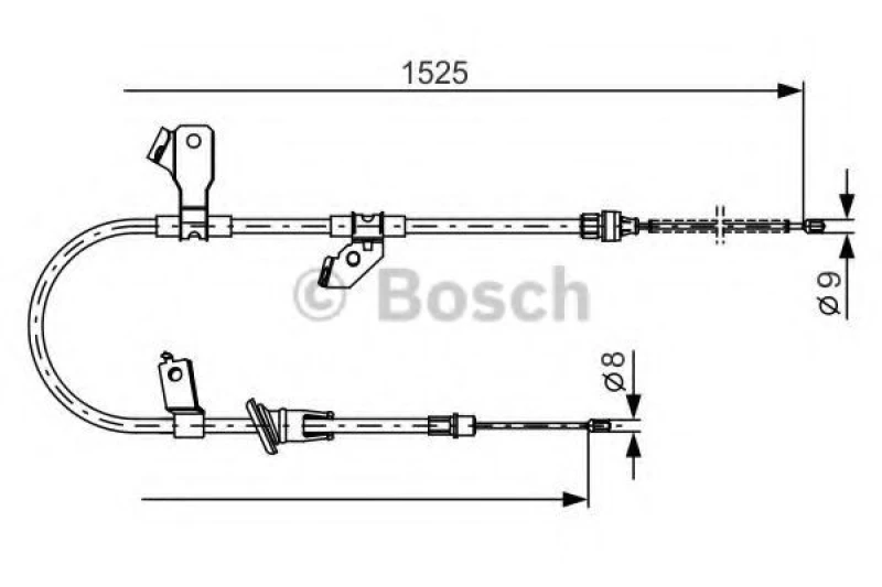 Image of Handbrake cable Bosch 1 987 482 247