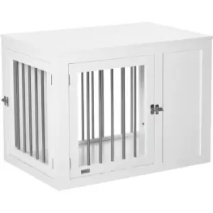 Image of Furniture-Style Dog Crate w/ 2 Lockable Doors, for Medium Dogs - Pawhut
