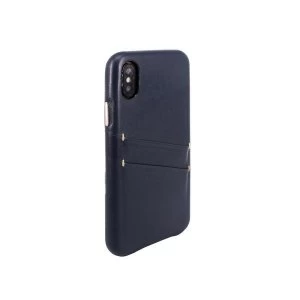 image of OBX Leather Card Slot Case for iPhone X 77-58610 - Navy