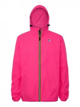 image of K-WAY Kids Claude Hooded Rain Jacket - Fuchsia, Size 6 Years, Women