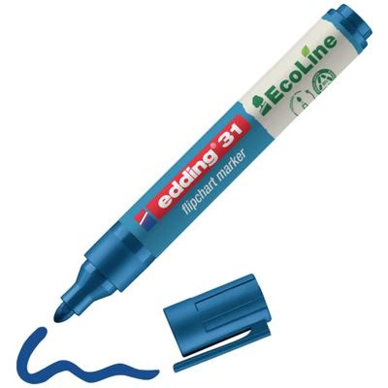 Image of Edding Edding 4-31003 Flipchart marker 31 EcoLine Round tip 1.5 - 3mm Blue 4-31003