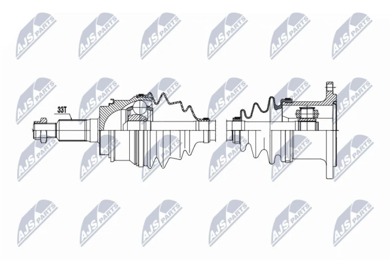 Image of NTY NPW-CH-163 Drive shaft Front Axle Right Drive Shaft (13)