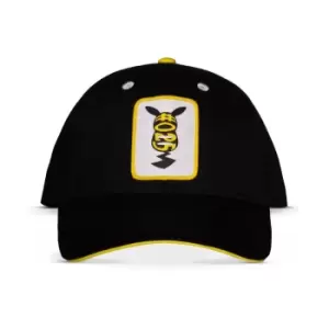 Image of Pokemon Pikachu Woven Patch Adjustable Cap, Black/Yellow (Ba301432Pok)