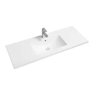 Image of Limoge Mid-edge Ceramic 121Cm Inset Basin With Scooped Bowl