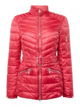 Image of Barbour Hedemora Quilted Belted Jacket Pink
