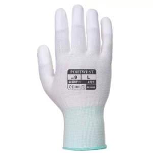 Image of Portwest PU Fingertip Gloves White 2XS