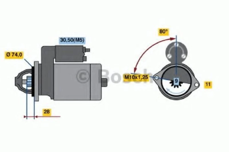 Image of Starter motor Bosch 0 986 021 550