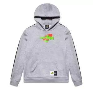Image of Hype x Space Jam Retro Character Print Logo Hoodie Juniors - Grey