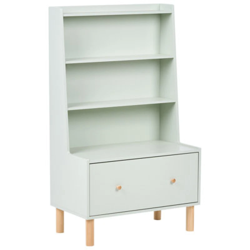 Image of Beliani 3 Tier Bookcase Quilpie 120 Cm Light Green