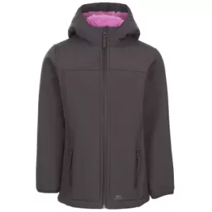 Image of Trespass Childrens/Kids Kristen Soft Shell Jacket (11-12 Years) (Dark Grey)