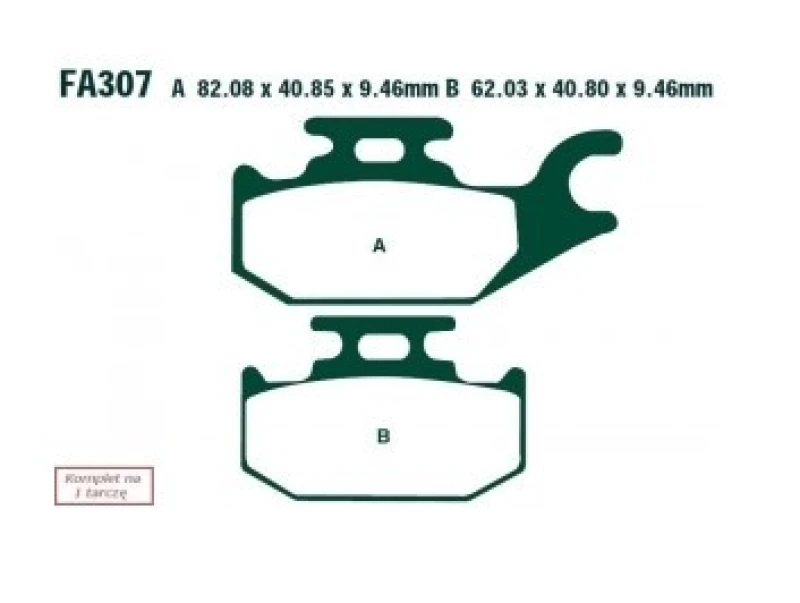 Image of EBC Brakes FA307TT Brake pad set Brake Pad Set,disc brake (402)