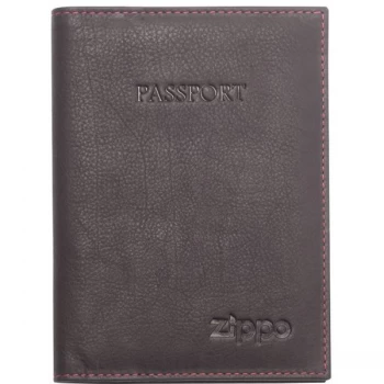 Image of Zippo Mocha Leather Passport Holder (10 x 14 x 1cm)