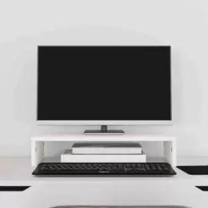 Image of Vidaxl Monitor Stand White 50X27X10 Cm Solid Wood Pine