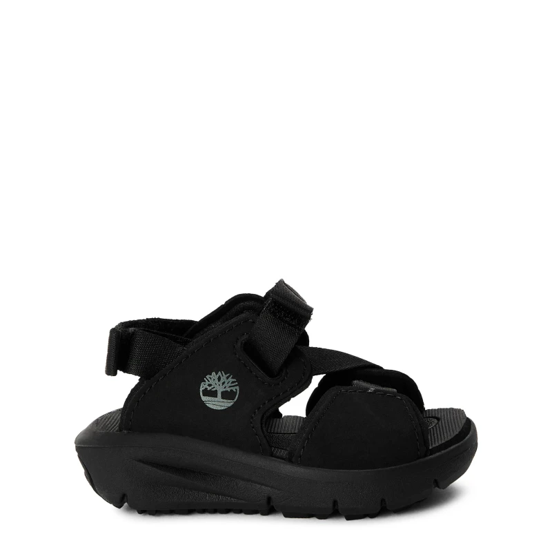 Image of Timberland Unisex Kids Backstrap Dune Flat Sandals Blkout Webbing unisex C4.5(21.5)