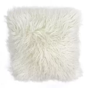 Image of Paoletti Mongolian Polyester Filled Cushion Wool White
