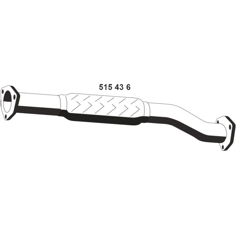 Image of ERNST 515436 Exhaust Pipe Centre, Length: 540mm Exhaust Pipe (17)