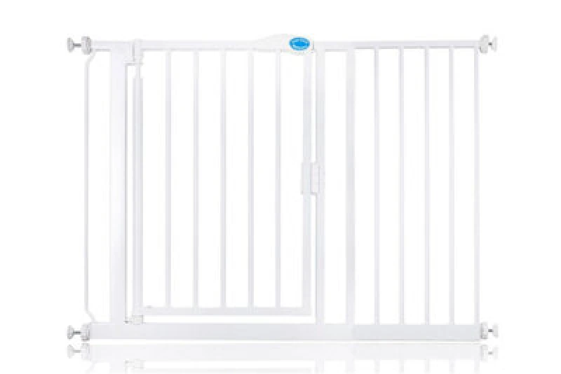 Image of Bettacare Auto Close Pet Gate, 111Cm - 118Cm, White, Pressure Fit Stair Gate For Dog & Puppy